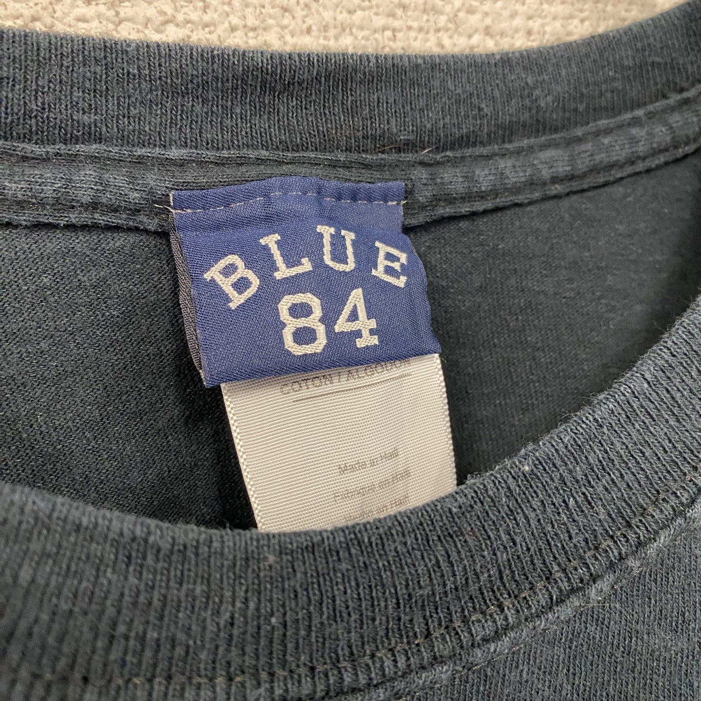 BLUE84　半袖プリントTシャツ　TIGERS　チームロゴ　ユーロ　黒　ブラック　XLサイズ