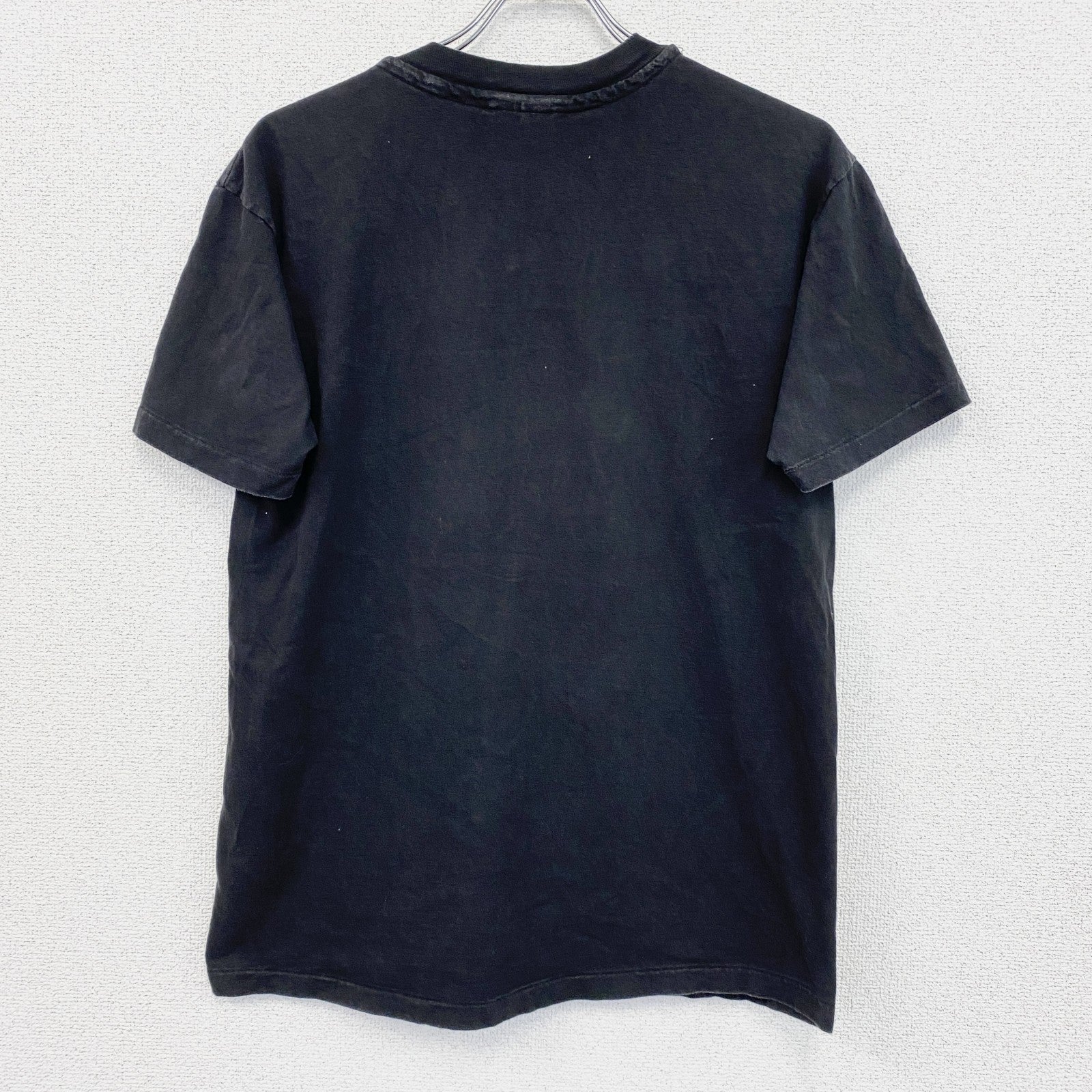 90s　Hanes　ヘインズ　半袖刺繍デザインTシャツ　ヴィンテージ　シングルステッチ　黒　ブラック　Lサイズ