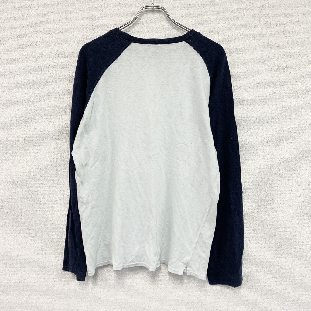 GOHEMP　ゴーヘンプ　長袖Tシャツ/ロンT　ラグラン　水色　ライトブルー　紺　ネイビー　Lサイズ