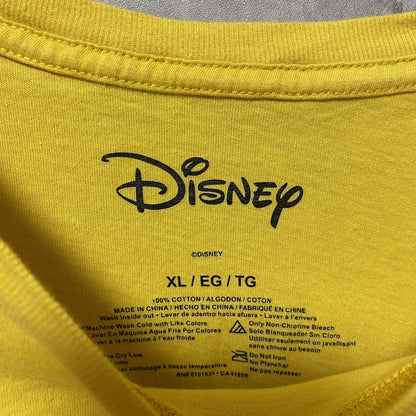 古着 used　Disney ディズニー　Mickey Mouse　ミッキー　半袖オフィシャルプリントTシャツ　黄色　