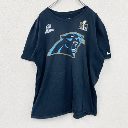 NIKE　ナイキ　PANTHERS　パンサーズ　半袖プリントTシャツ　スウッシュ　黒　ブラック　XLサイズ