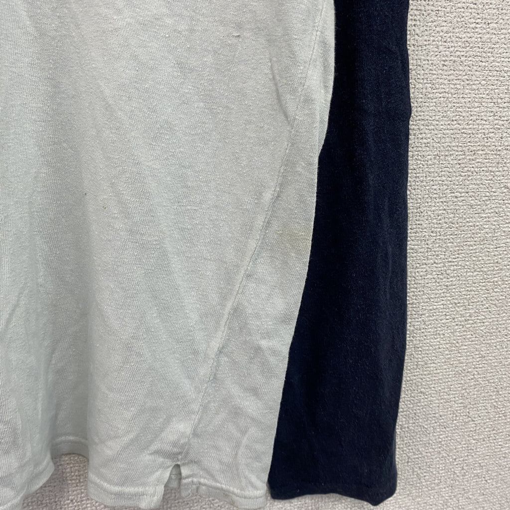 GOHEMP　ゴーヘンプ　長袖Tシャツ/ロンT　ラグラン　水色　ライトブルー　紺　ネイビー　Lサイズ