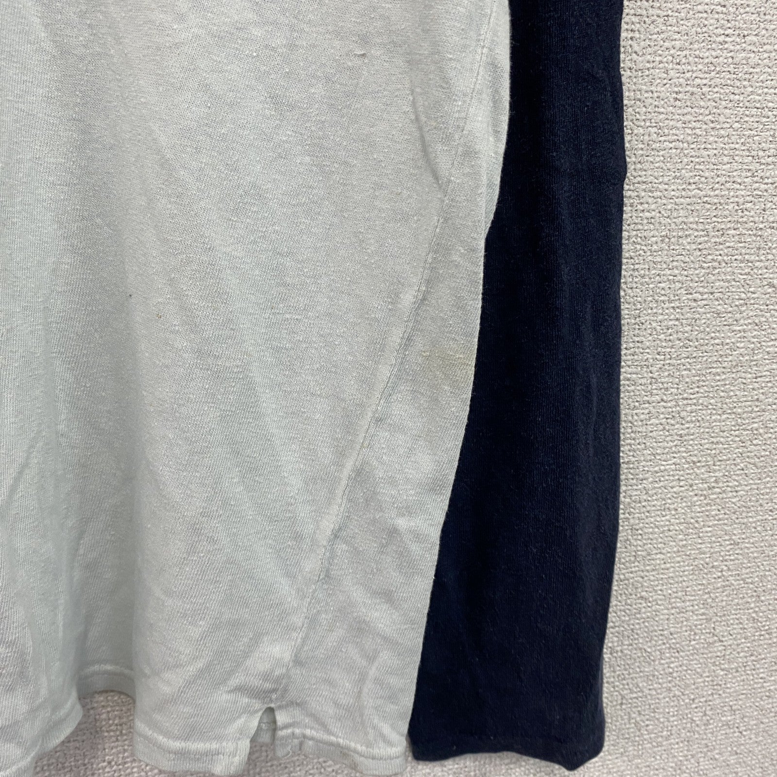 GOHEMP　ゴーヘンプ　長袖Tシャツ/ロンT　ラグラン　水色　ライトブルー　紺　ネイビー　Lサイズ