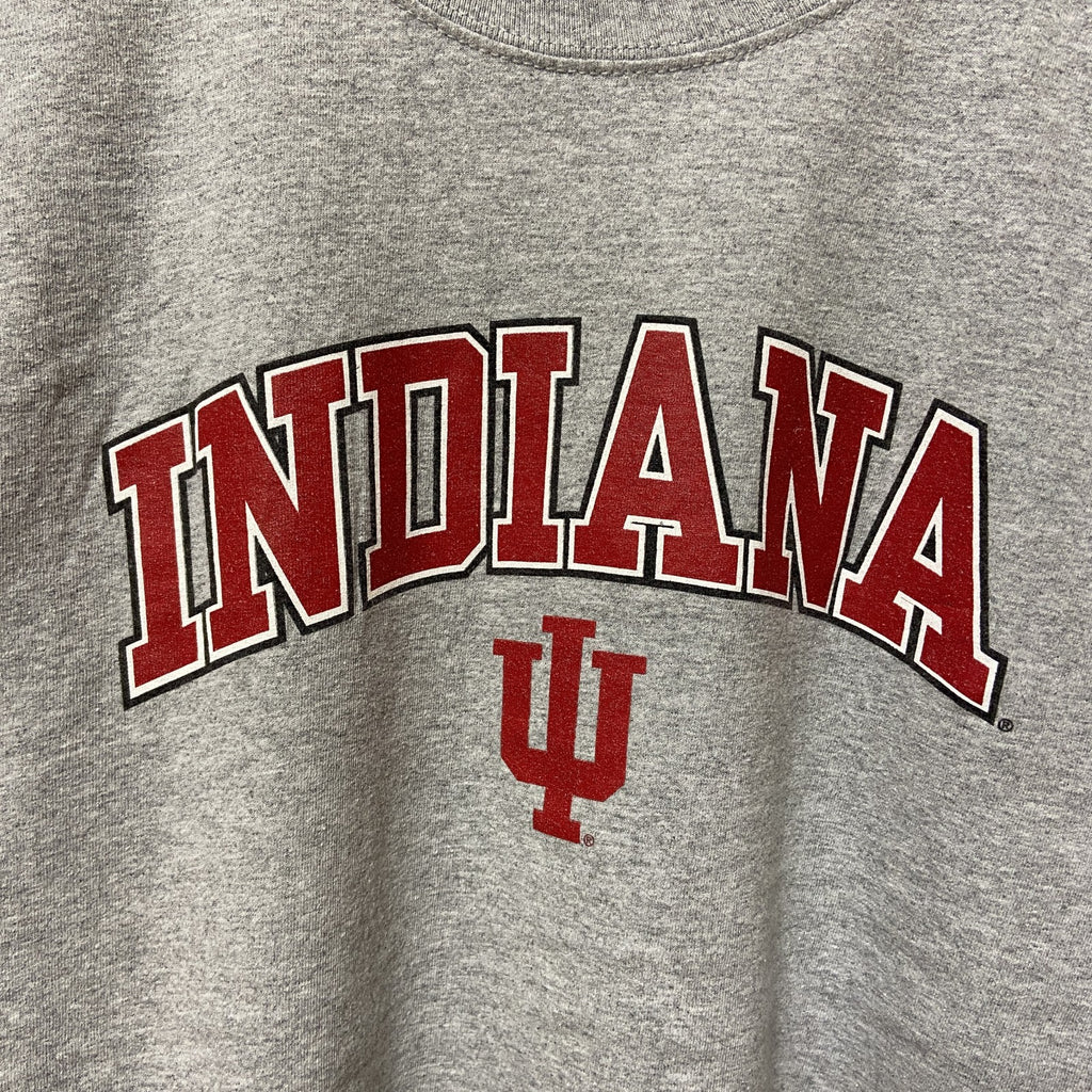 古着 used　RUSSELL ラッセル　インディアナフージャース　大学バスケ　半袖カレッジプリントTシャツ　グレー　スポーツ