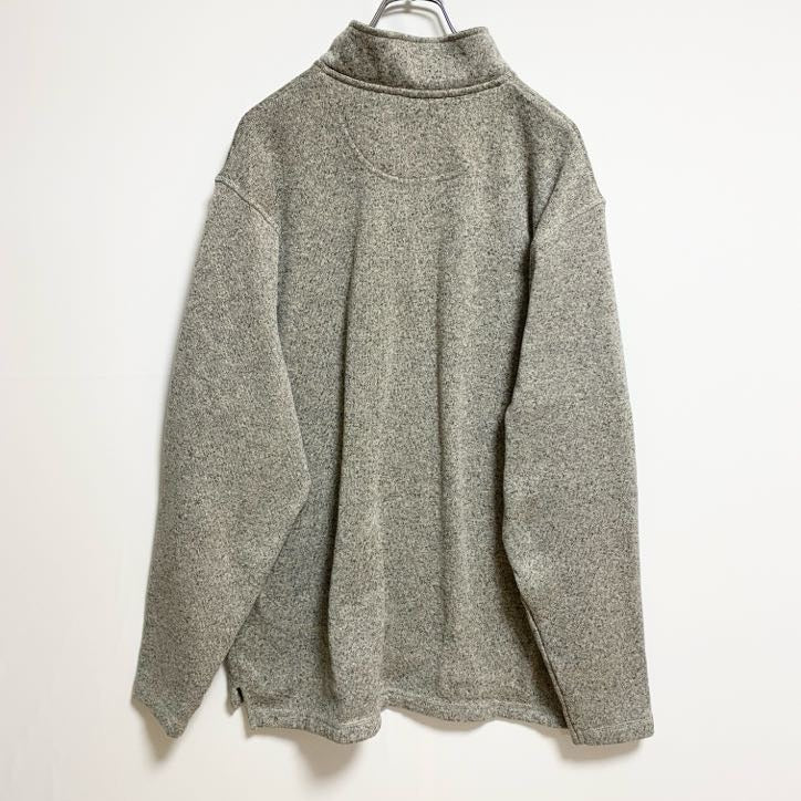 古着 used Wrangler ラングラー　長袖ハーフジップフリースジャケット　ノームコア　グレー　XLサイズ