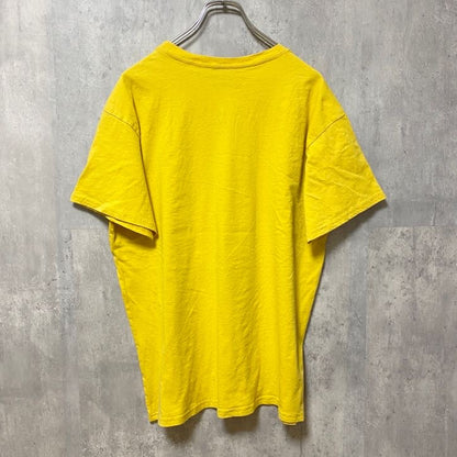 古着 used　Disney ディズニー　Mickey Mouse　ミッキー　半袖オフィシャルプリントTシャツ　黄色　