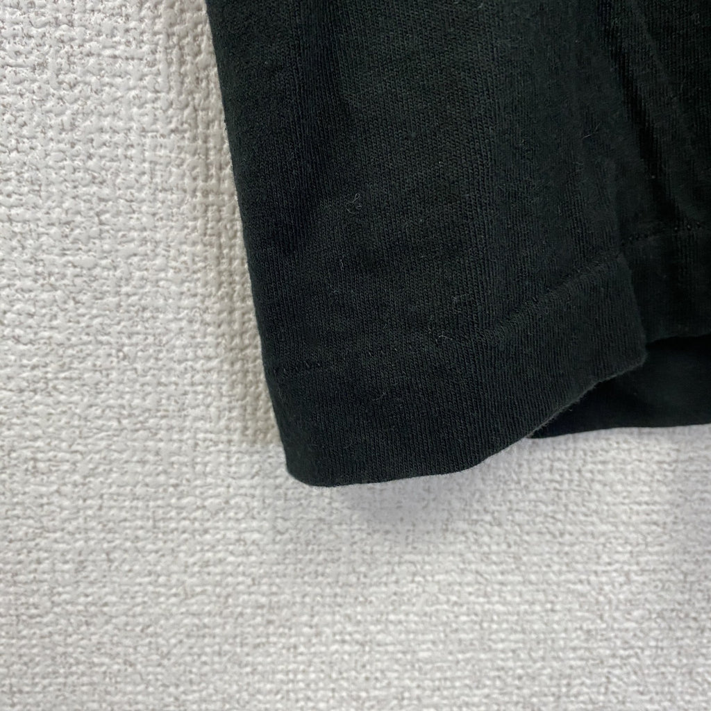 90s　Hanes　ヘインズ　半袖刺繍デザインTシャツ　ヴィンテージ　シングルステッチ　黒　ブラック　Lサイズ