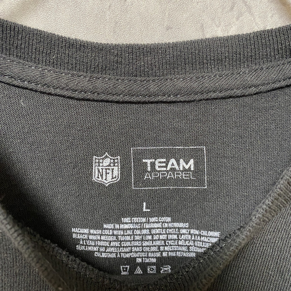 古着 used　NFL　SUPER BOWL　アメフト　ロサンゼルスラムズ　半袖プリントTシャツ　スポーツ　黒　ブラック　Lサイズ