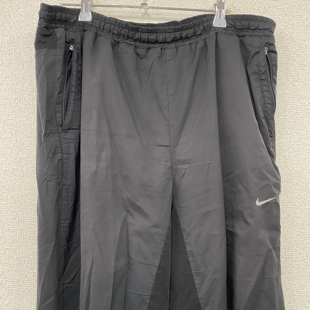 00s　NIKE　ナイキ　トラックパンツ　ナイロンパンツ　スウッシュ　ヴィンテージ　黒　ブラック　Lサイズ