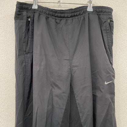 00s　NIKE　ナイキ　トラックパンツ　ナイロンパンツ　スウッシュ　ヴィンテージ　黒　ブラック　Lサイズ