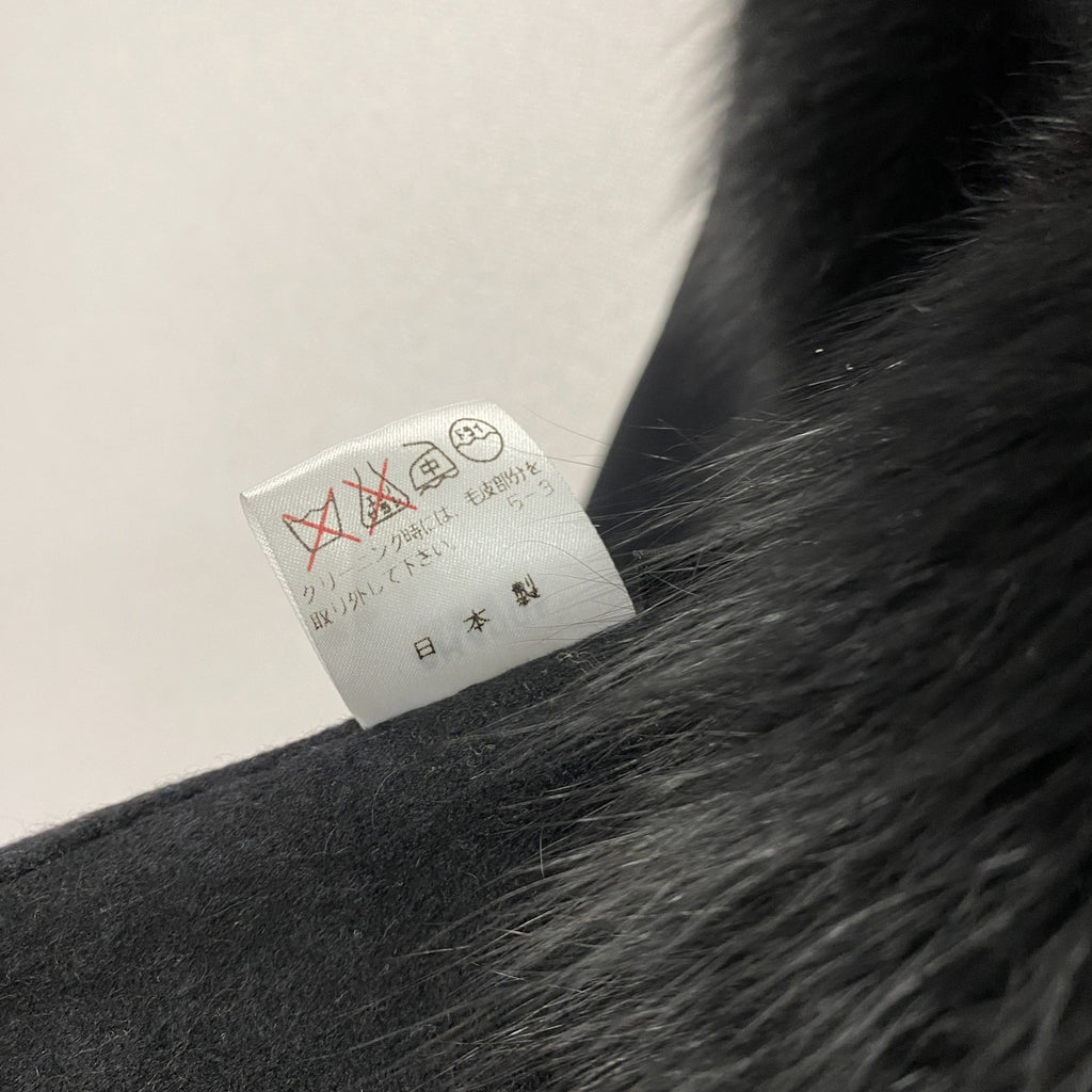 ETERNA FURS　エテルナファーズ　ロングベスト/ジレ　黒　ブラック　フリーサイズ