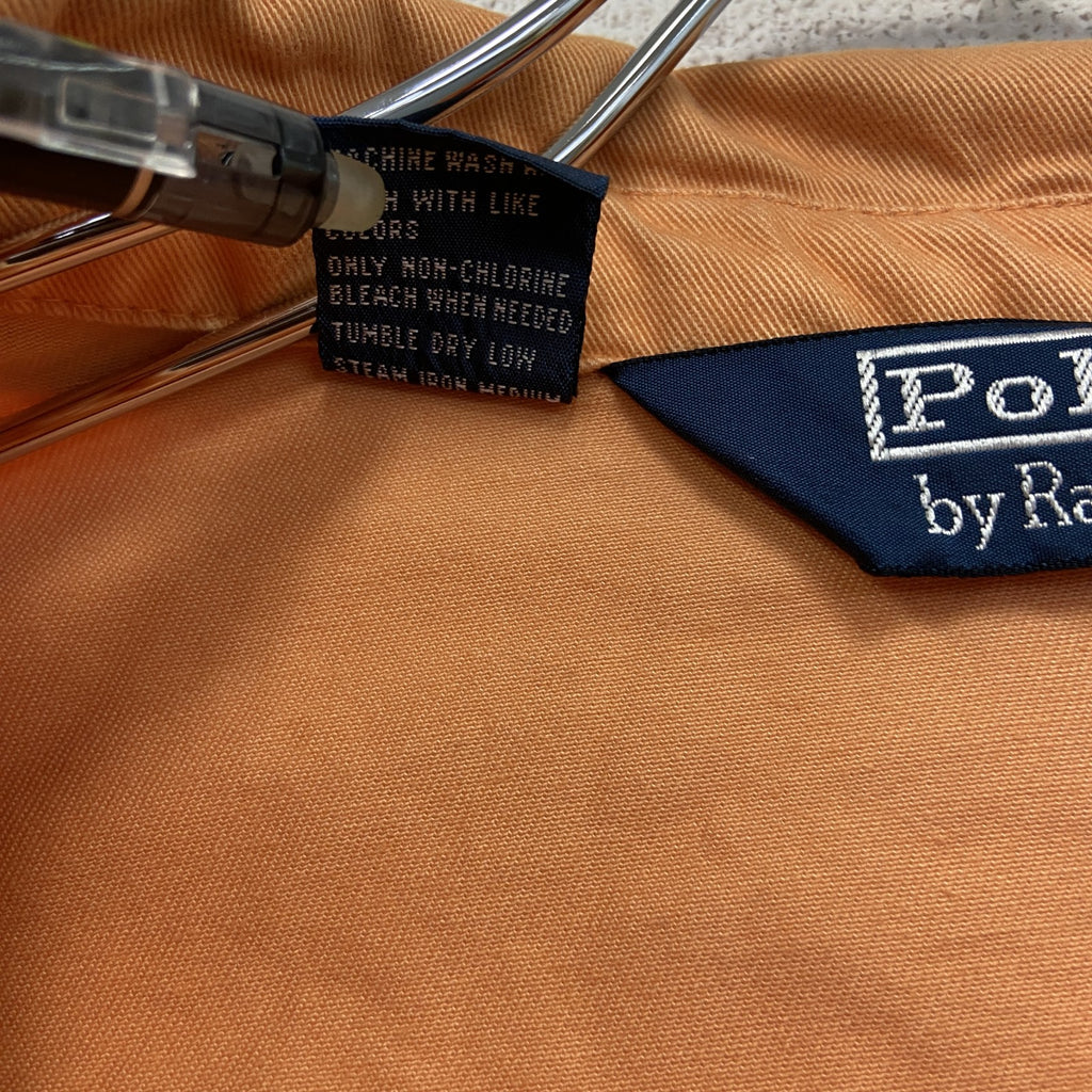90s　Polo by Ralph Laure　ポロラルフローレン　ブルゾン/スイングトップ　オレンジ　XXLサイズ