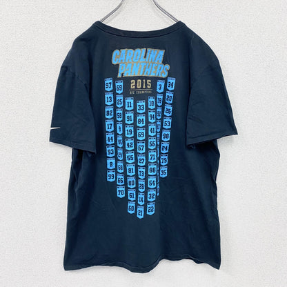 NIKE　ナイキ　PANTHERS　パンサーズ　半袖プリントTシャツ　スウッシュ　黒　ブラック　XLサイズ