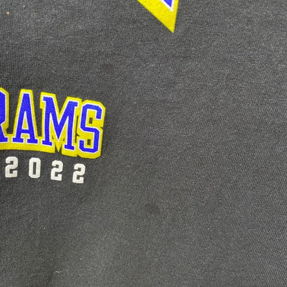古着 used　NFL　SUPER BOWL　アメフト　ロサンゼルスラムズ　半袖プリントTシャツ　スポーツ　黒　ブラック　Lサイズ