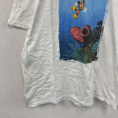 Disney　ディズニー　ミッキーマウス　半袖プリントTシャツ　白　ホワイト