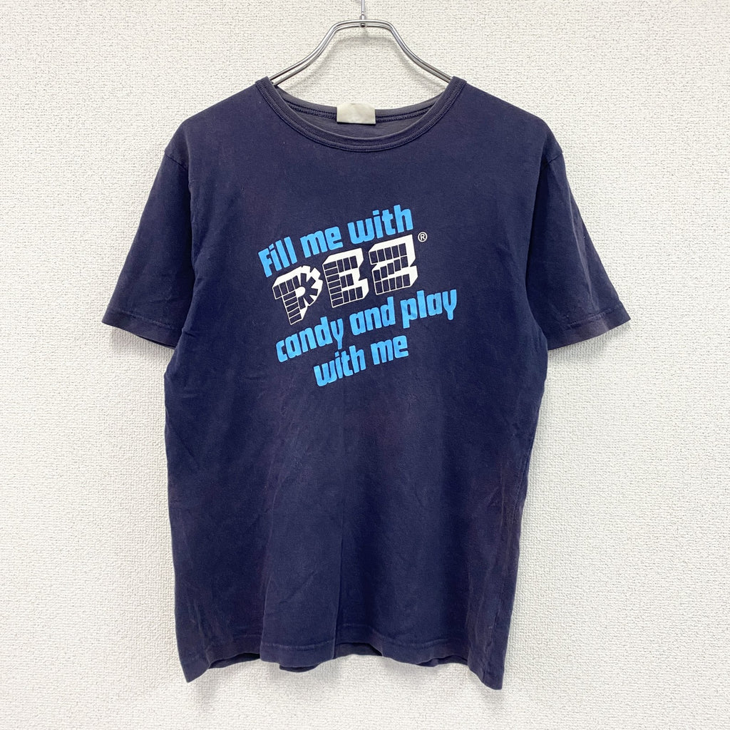 PEZ　ペッツ　半袖プリントTシャツ　紺　ネイビー　Lサイズ