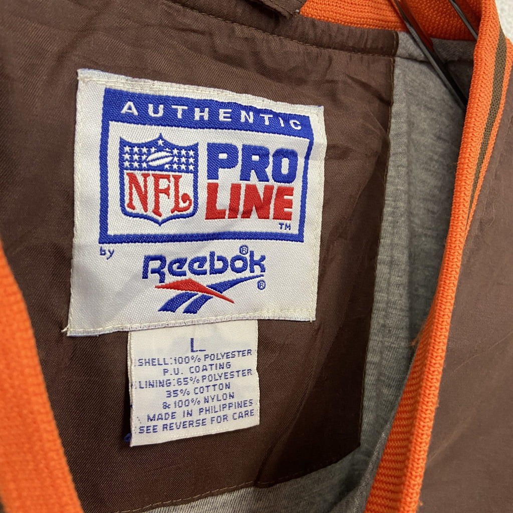 90s　Reebok　リーボック　NFL　PRO LINE　プルオーバージャケット　ヴィンテージ　茶　Lサイズ