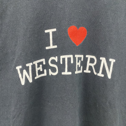 GILDAN　ギルダン　半袖プリントTシャツ　I♡LOVETシャツ　黒　ブラック　Lサイズ