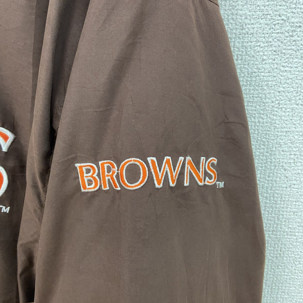 90s　Reebok　リーボック　NFL　PRO LINE　プルオーバージャケット　ヴィンテージ　茶　Lサイズ