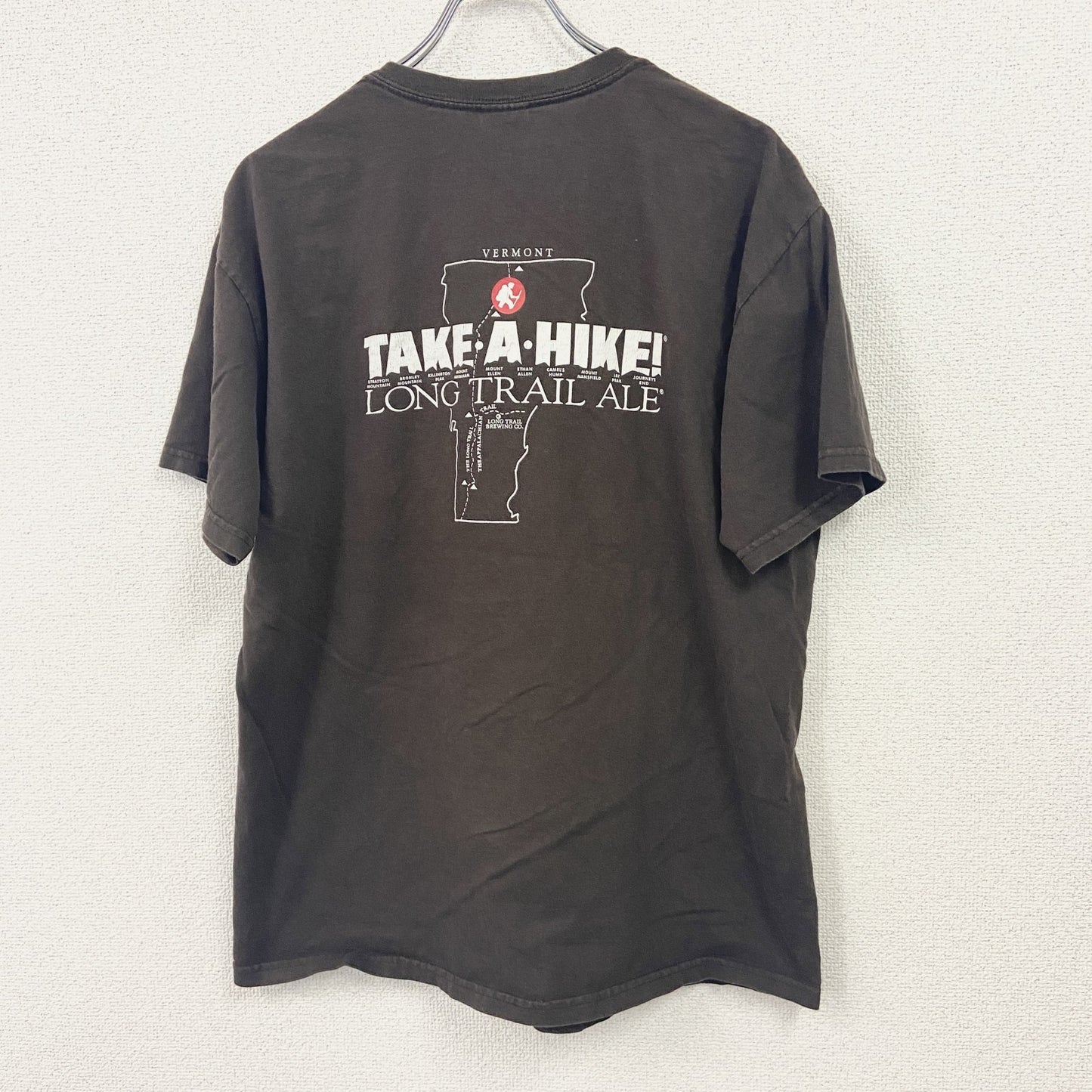 GILDAN　ギルダン　半袖Tシャツ　企業T　アニマルT　LONG TRAIL ALE　牛　黒　ブラック　Lサイズ