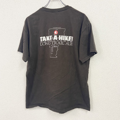 GILDAN　ギルダン　半袖Tシャツ　企業T　アニマルT　LONG TRAIL ALE　牛　黒　ブラック　Lサイズ