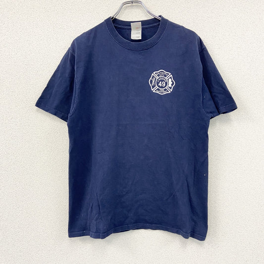 FRUIT OF THE LOOM　フルーツオブザルーム　半袖プリントTシャツ　BCFD　両面プリント　紺　ネイビー　Lサイズ