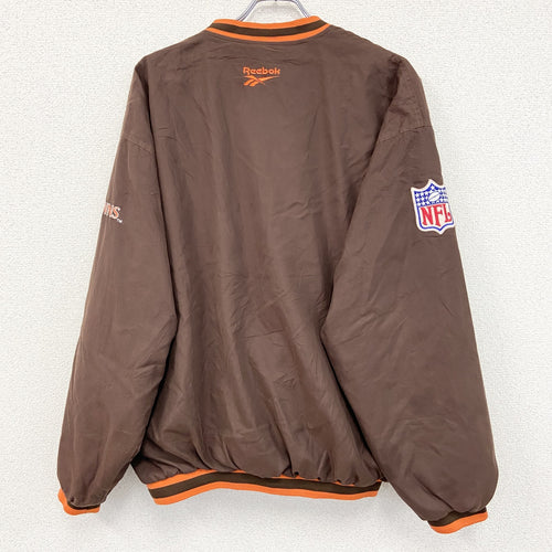 90s　Reebok　リーボック　NFL　PRO LINE　プルオーバージャケット　ヴィンテージ　茶　Lサイズ