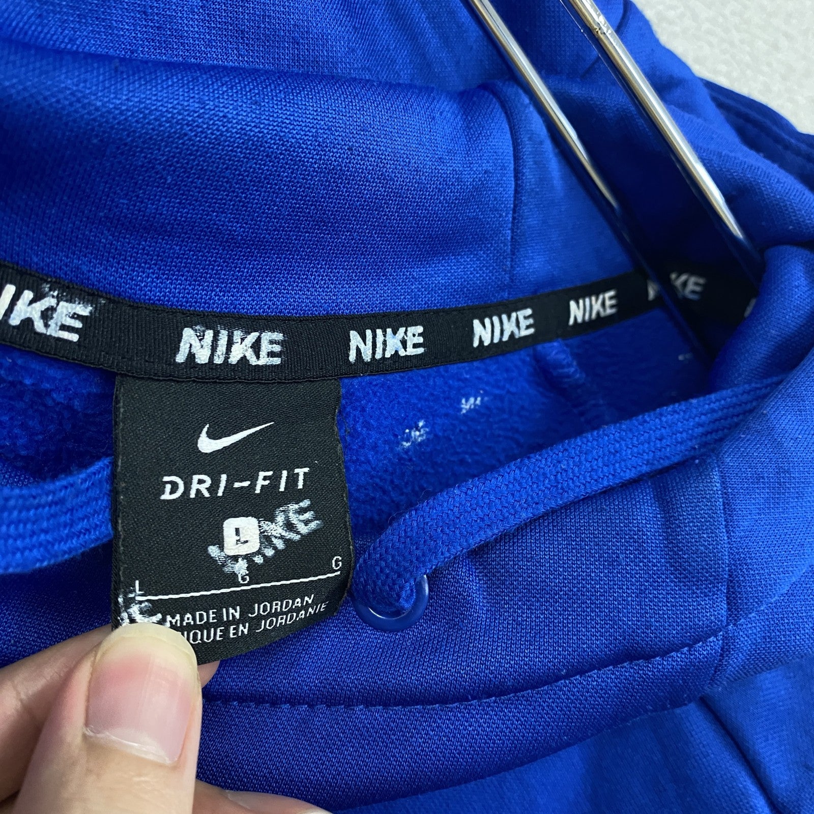 NIKE　ナイキ　DRI-FIT　スウェットパーカー/フーディー　青　Lサイズ