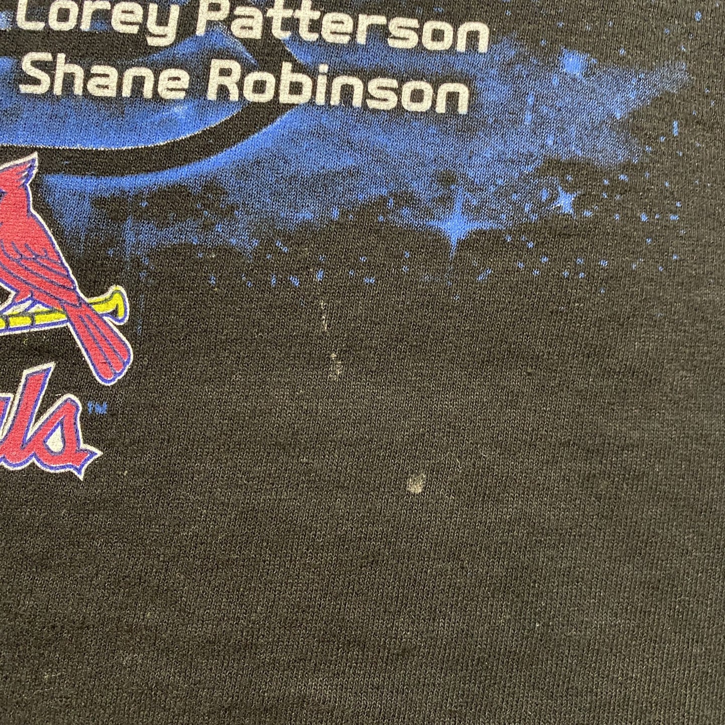 古着 used　MLB メジャーリーグ　WORLD SERIRS 2011　半袖プリントTシャツ　バックプリント　黒　XLサイズ