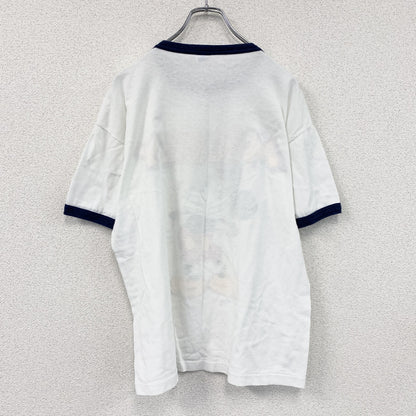 Velva Sheen　ベルバシーン　ミッキーマウス　半袖プリントTシャツ　リンガーT　白　ホワイト　Lサイズ