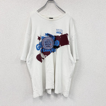 MARITHE FRANCOIS GIBBAUD　マリテフランソワジルボー　半袖プリントTシャツ　白　ホワイト　XLサイズ