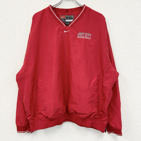 90s　NIKE　ナイキ　プルオーバージャケット　ヴィンテージ　赤　レッド　XXLサイズ