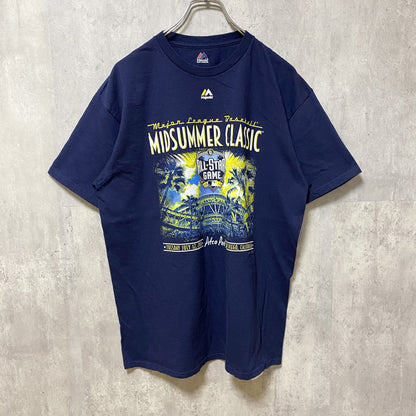 古着 used　MLB　ALL STAR GAME 2016　野球　半袖プリントTシャツ　ネイビー　紺　スポーツ　Lサイズ