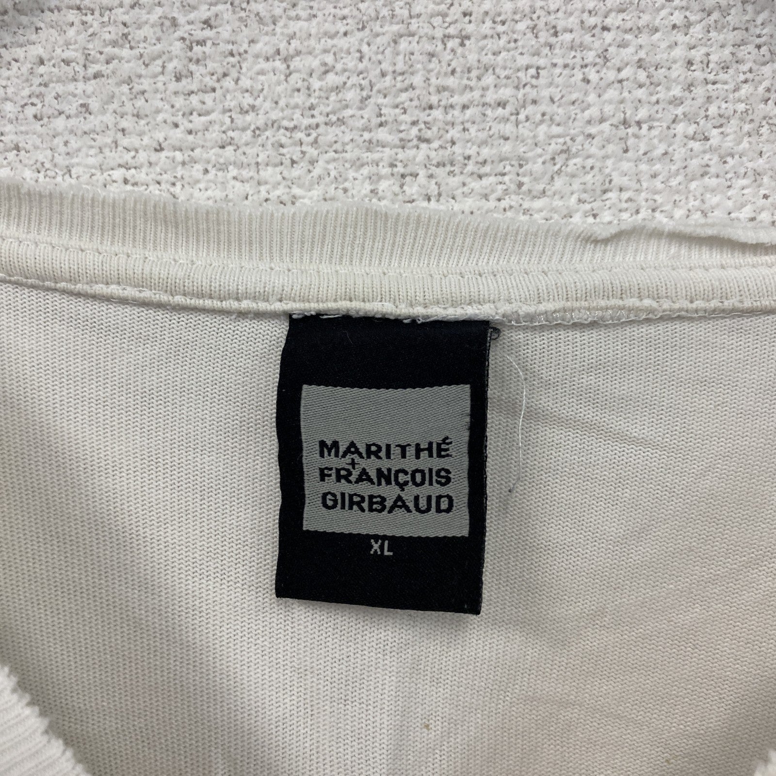 MARITHE FRANCOIS GIBBAUD　マリテフランソワジルボー　半袖プリントTシャツ　白　ホワイト　XLサイズ