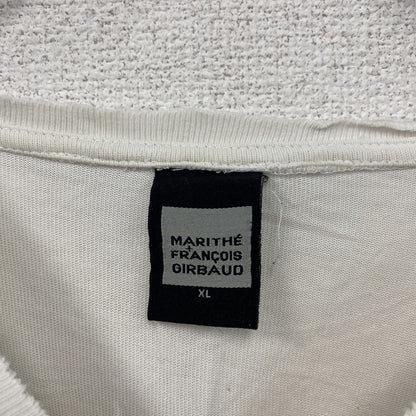 MARITHE FRANCOIS GIBBAUD　マリテフランソワジルボー　半袖プリントTシャツ　白　ホワイト　XLサイズ