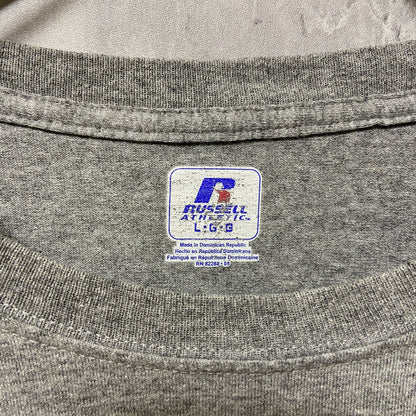 古着 used　RUSSELL　ラッセル　BIG LEAGUE BASEBALL 2011　半袖プリントTシャツ　グレー　野球