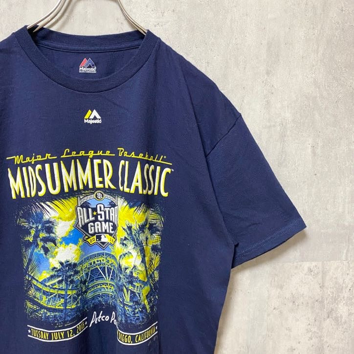 古着 used　MLB　ALL STAR GAME 2016　野球　半袖プリントTシャツ　ネイビー　紺　スポーツ　Lサイズ