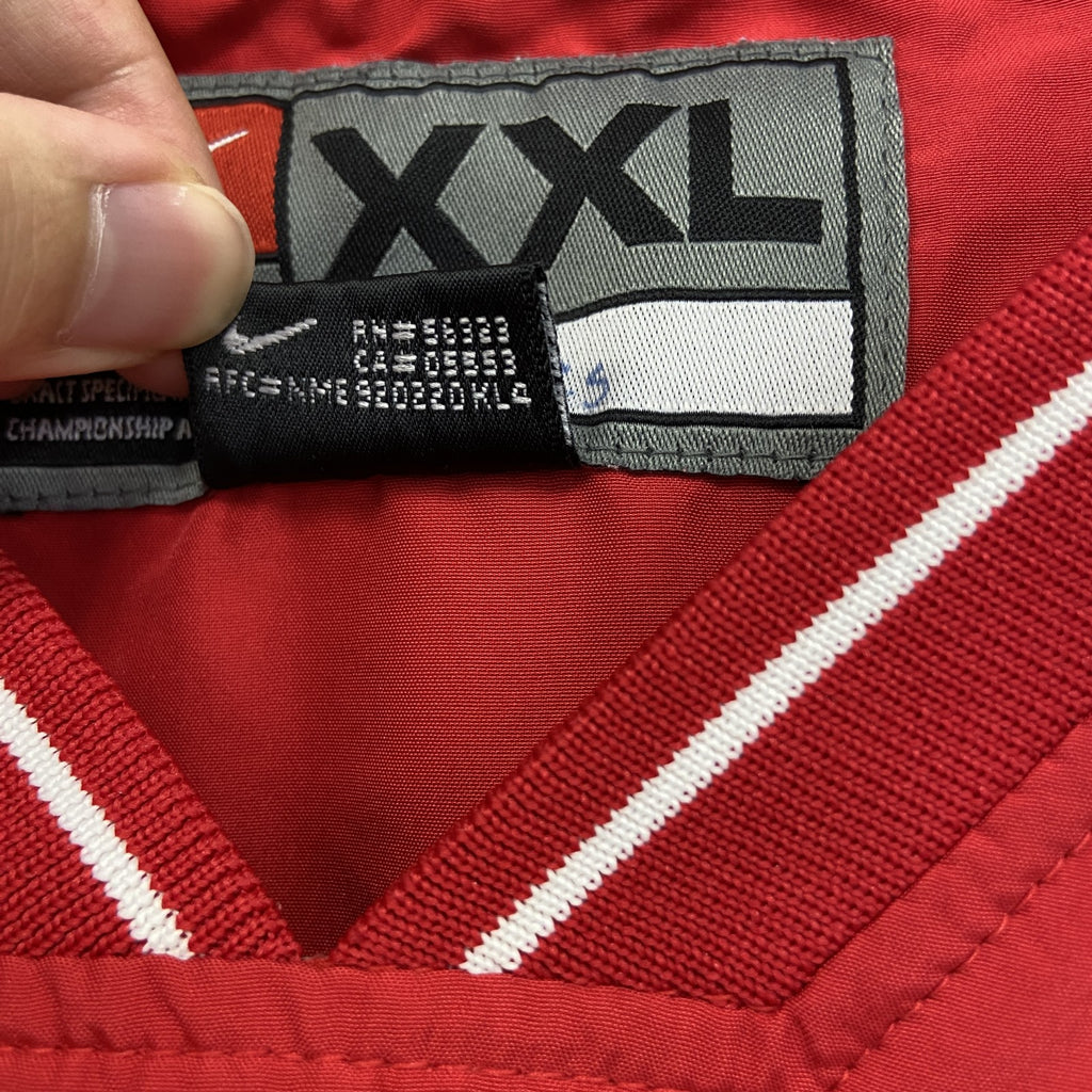 90s　NIKE　ナイキ　プルオーバージャケット　ヴィンテージ　赤　レッド　XXLサイズ