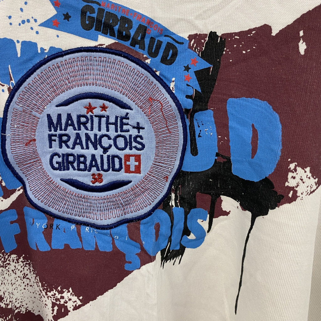 MARITHE FRANCOIS GIBBAUD　マリテフランソワジルボー　半袖プリントTシャツ　白　ホワイト　XLサイズ