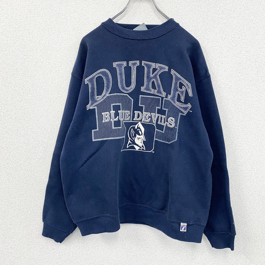80s～　LOGO7　ロゴセブン　Duke Blue Devils　スウェット/トレーナー　ネイビー　Lサイズ