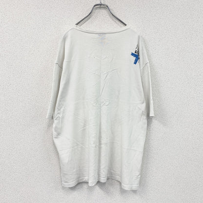 MARITHE FRANCOIS GIBBAUD　マリテフランソワジルボー　半袖プリントTシャツ　白　ホワイト　XLサイズ
