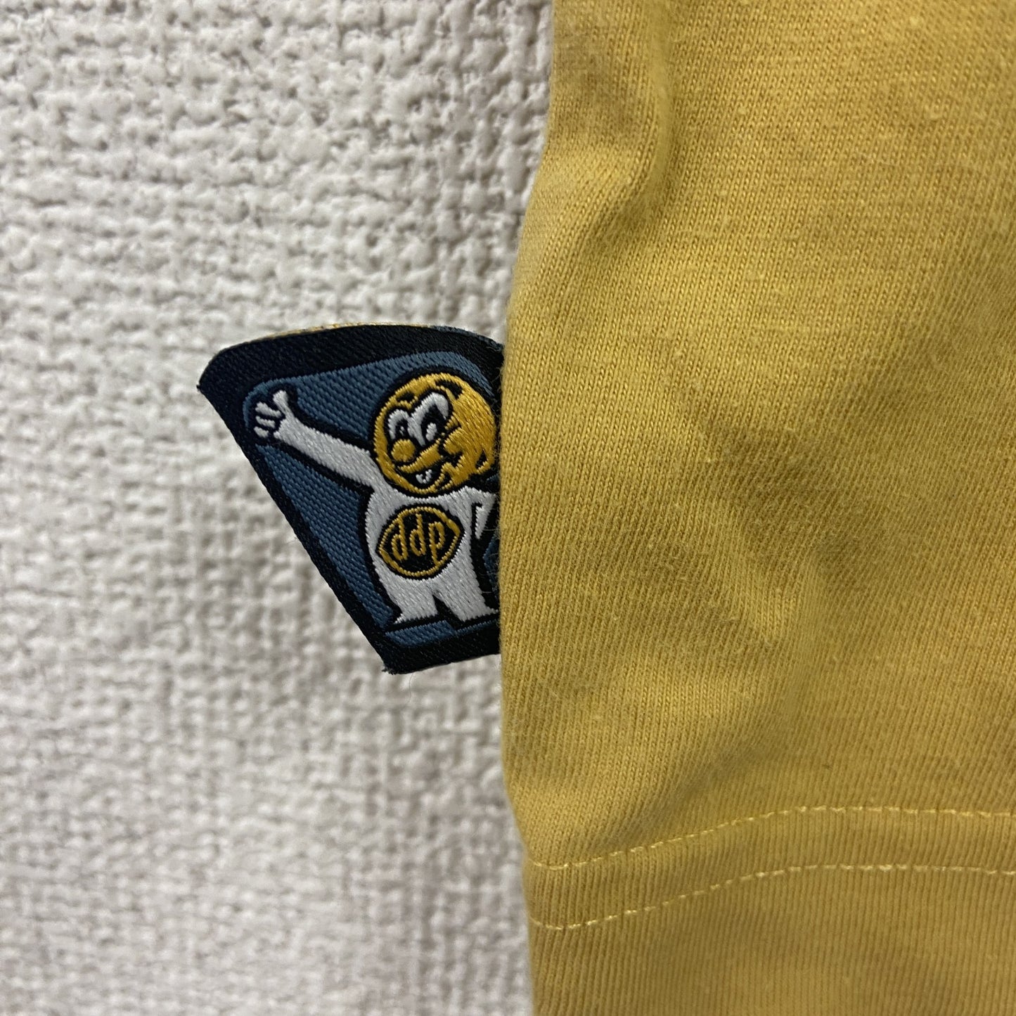 ddp　半袖リンガーTシャツ　キャラT　Eggman　エッグマン　ユーロ　黄色　イエロー