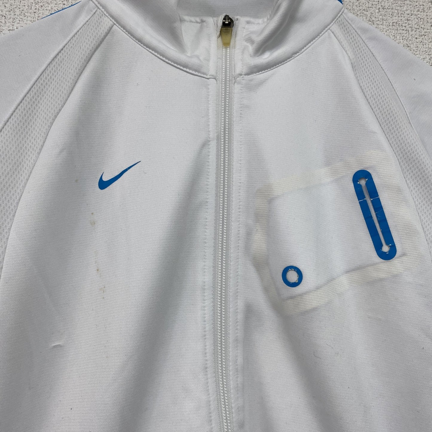 00s　NIKE　ナイキ　Dri-FIT　半袖ジャージ　ヴィンテージ　白　ホワイト　Mサイズ