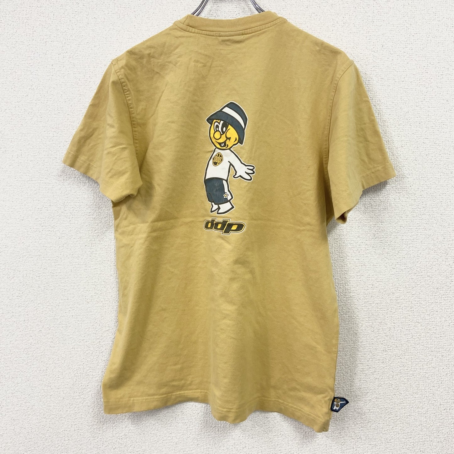 ddp　半袖リンガーTシャツ　キャラT　Eggman　エッグマン　ユーロ　黄色　イエロー