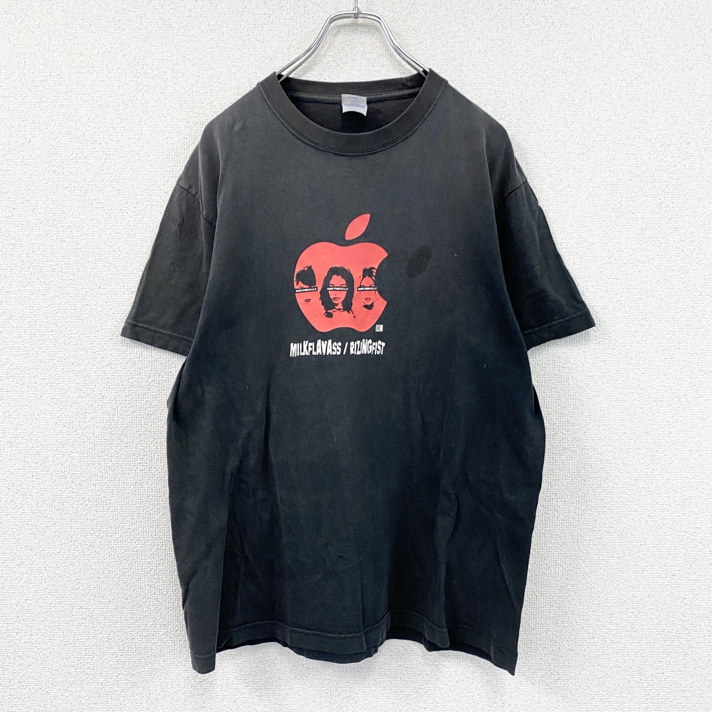 MILKFLAVA　ミルクフレーバー　RIZINGFIST　ライジングフィスト　半袖プリントTシャツ　黒　ブラック　Lサイズ