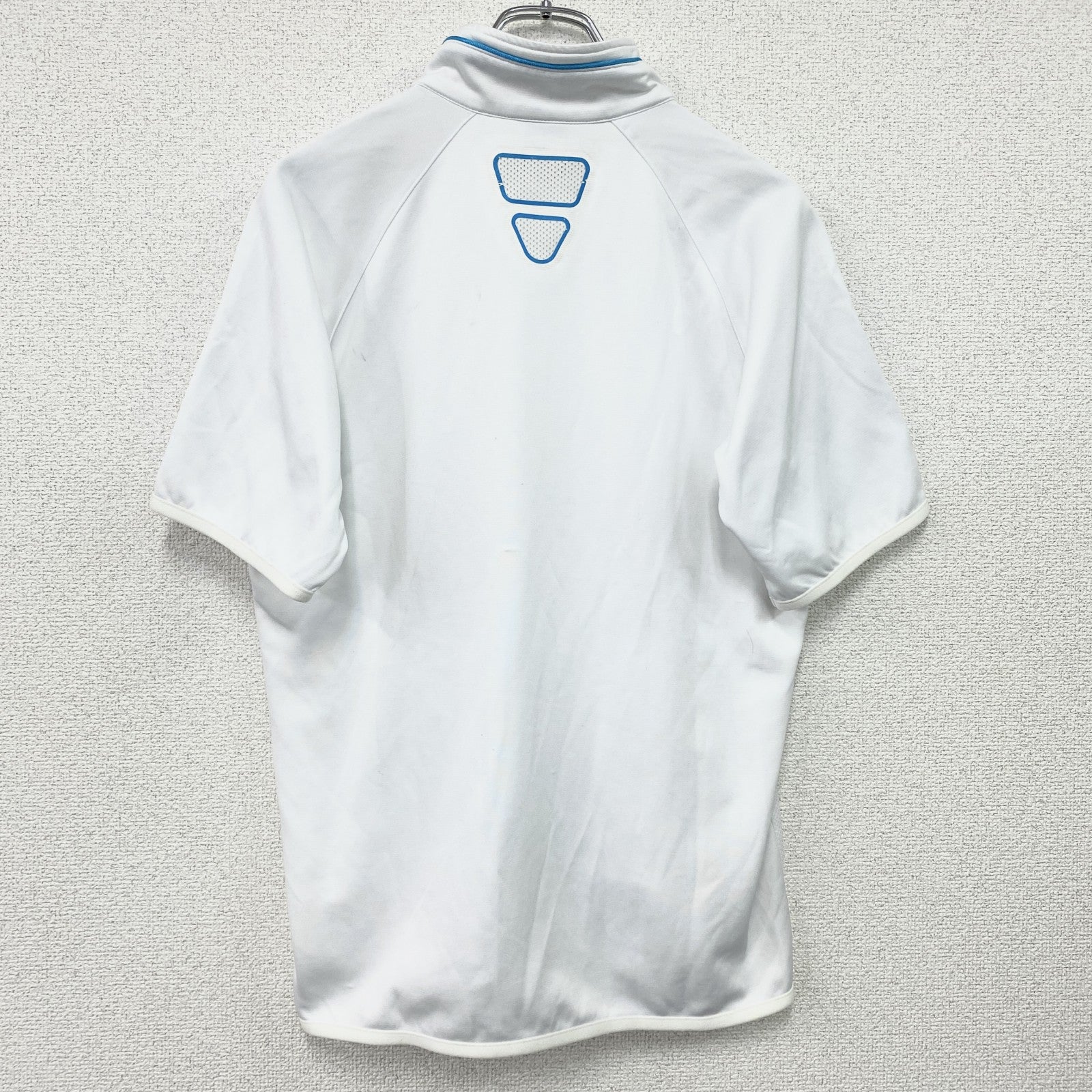00s　NIKE　ナイキ　Dri-FIT　半袖ジャージ　ヴィンテージ　白　ホワイト　Mサイズ
