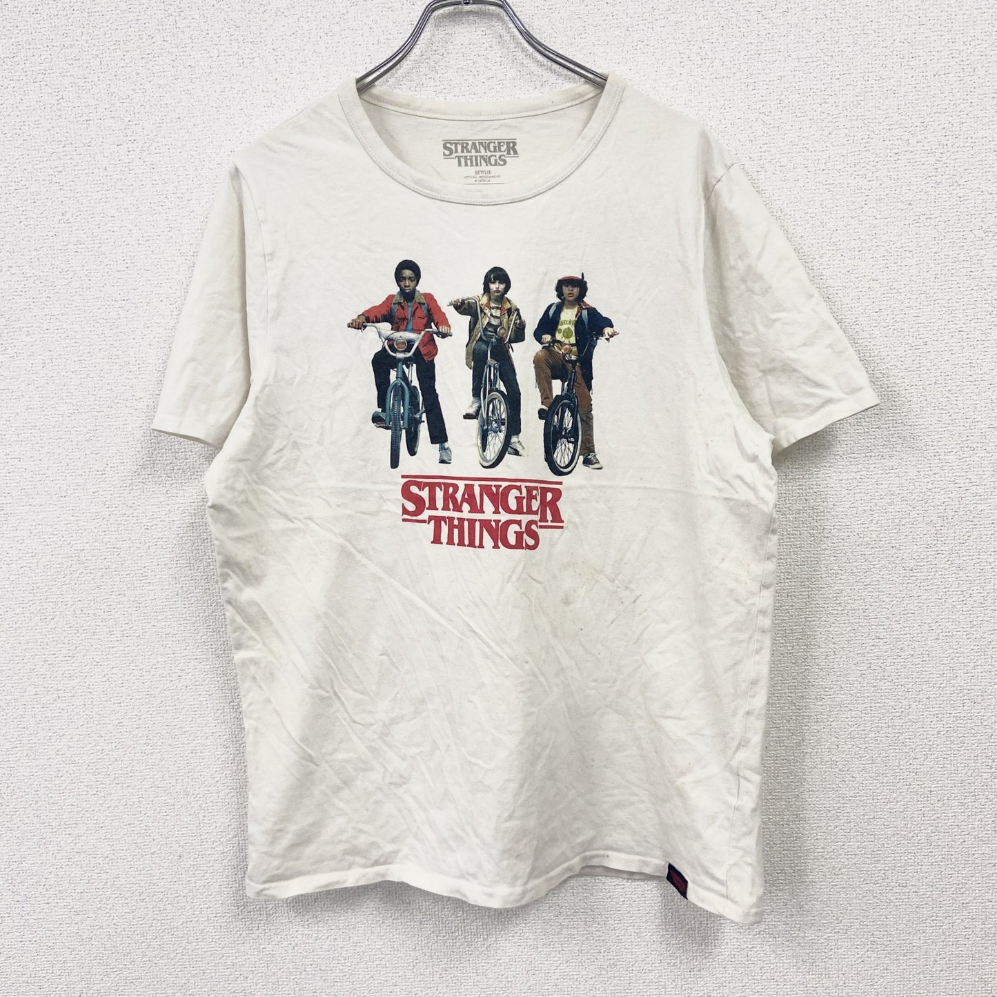 STRANGER THINGS　ストレンジャーシングス　半袖Tシャツ　ムービーT　白　ホワイト　Lサイズ