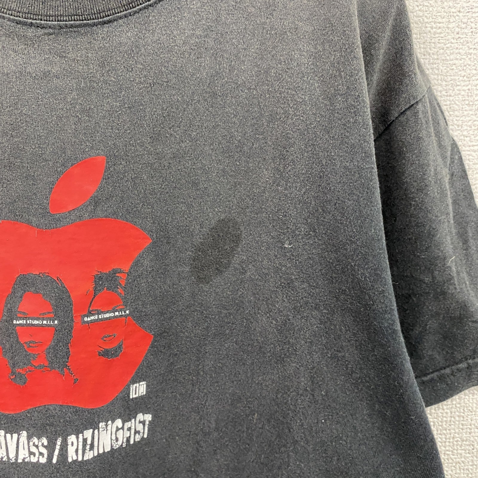 MILKFLAVA　ミルクフレーバー　RIZINGFIST　ライジングフィスト　半袖プリントTシャツ　黒　ブラック　Lサイズ