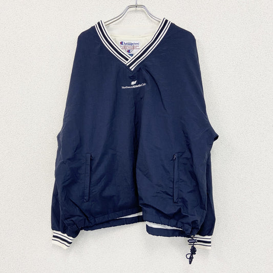 90s　Champion　チャンピオン　プルオーバージャケット　ヴィンテージ　紺　ネイビー　XLサイズ