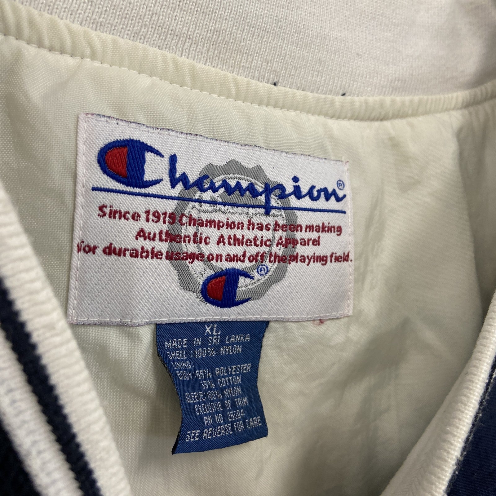 90s　Champion　チャンピオン　プルオーバージャケット　ヴィンテージ　紺　ネイビー　XLサイズ